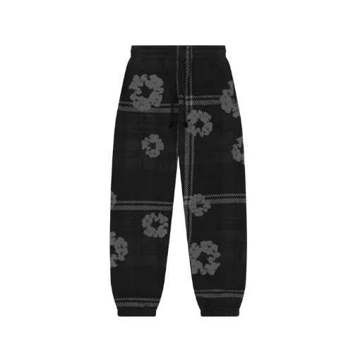 Calça Denim Tears Plaid Cotton Wreath Black