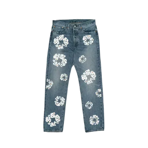 denim tears ×Levis501 Levi's x Denim Tears Calça 501 Cotton Rhinestone Wreath Jeans