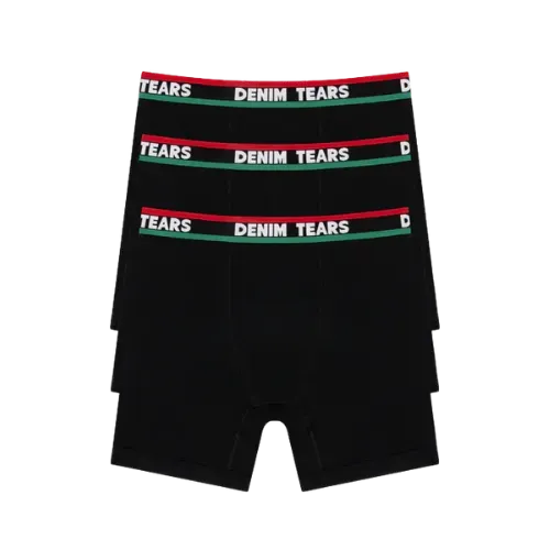 Cueca Denim Tears Boxer 3-Pack Black