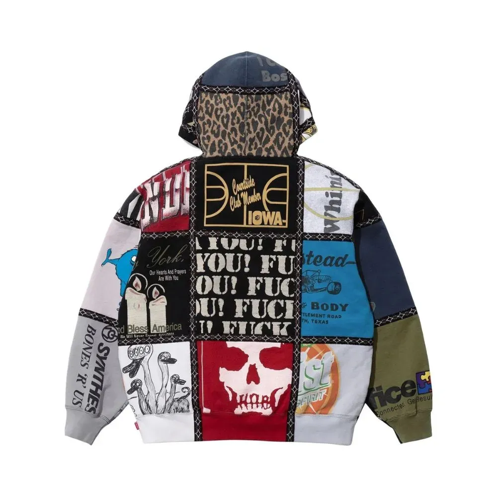Number (N)ine x Supreme Jaqueta Patchwork Zip Up Multicolor FW25