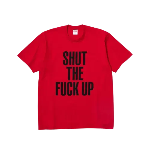 Number (N)ine x Supreme Camiseta Shut Up Red FW25-W16 - Droper
