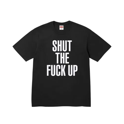 Number (N)ine x Supreme Camiseta Shut Up Black FW25-W16