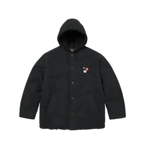 Number (N)ine x Supreme Casaco Faux Shearling Black FW25-W16 - Droper