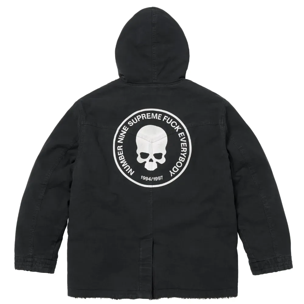 Number (N)ine x Supreme Casaco Faux Shearling Black FW25-W16 - Droper