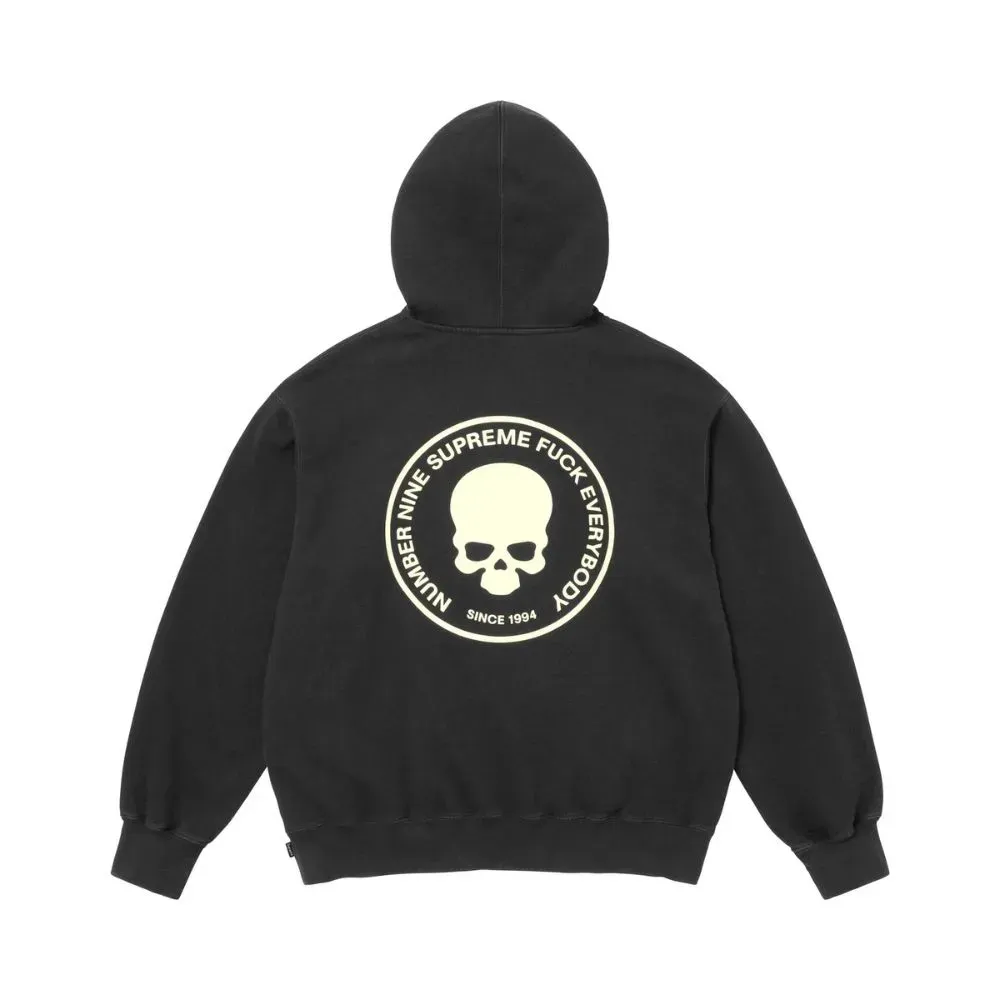 Number (N)ine x Supreme Moletom Hooded Black FW25-W16 - Droper