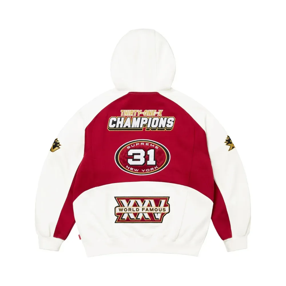 Moletom Supreme Football Zip Up Hooded White FW25-W16 - Droper