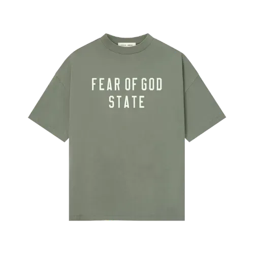 Camiseta Fear of God Essentials 90'S Fit Moss