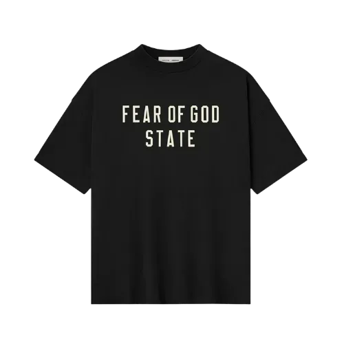 Camiseta Fear of God Essentials 90's Fit Jet Black