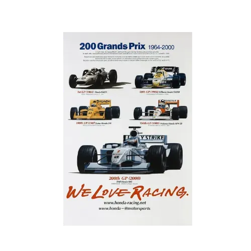Poster Honda F1 GP 200 (1964-2000)