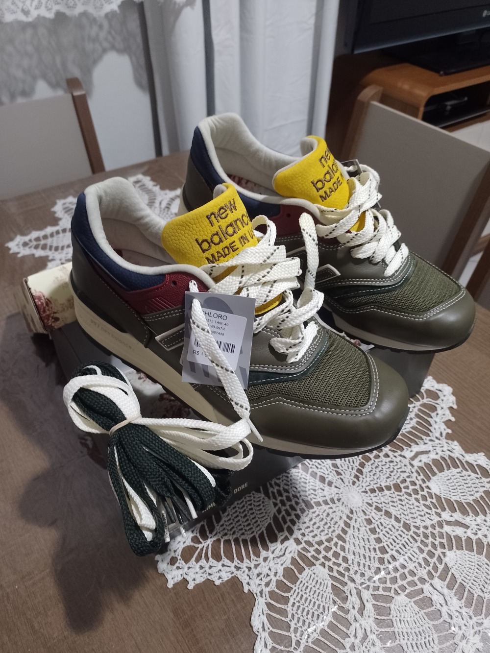 Aimé Leon Dore x New Balance 997 Made in USA Dark Moss Angora