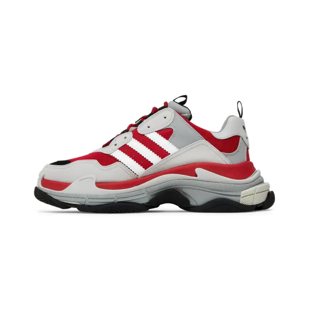 adidas x Balenciaga Triple S Red Grey - Droper