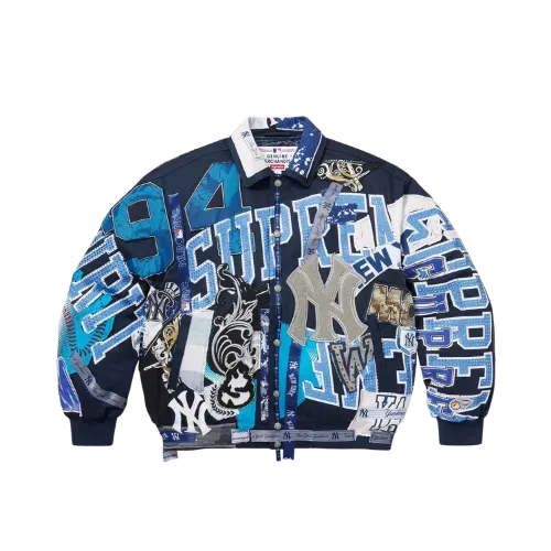 Jeff Hamilton x New York Yankees x Supreme Jaqueta Varsity Blue
