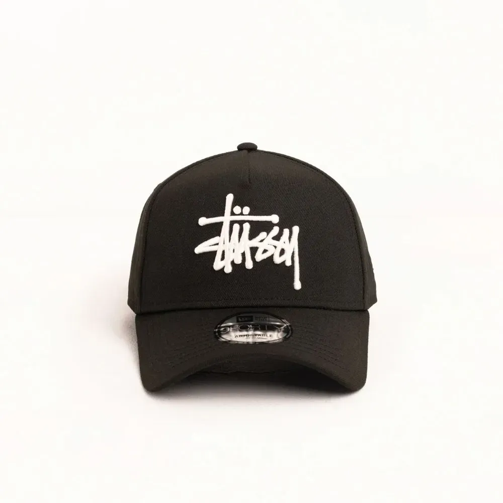 帽子 Stussy new era 9forty cap New Era x Stussy Boné 9FORTY Basic Black - Droper
