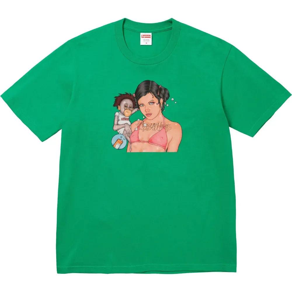 Camiseta Supreme Angel Green FW25-W17 - Droper