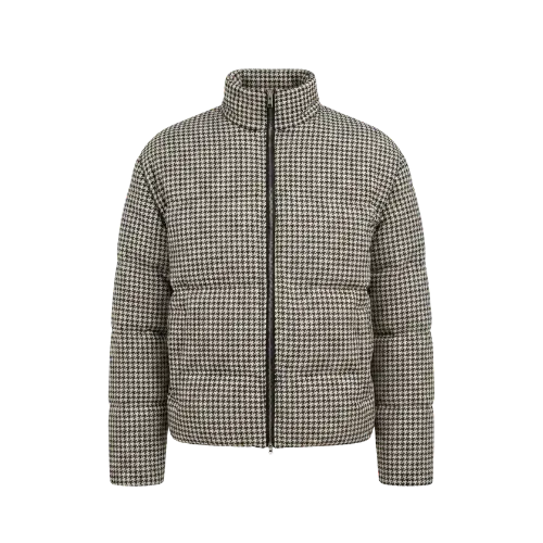 Jaqueta Saint Studio Puffer Sarja Pied Bege