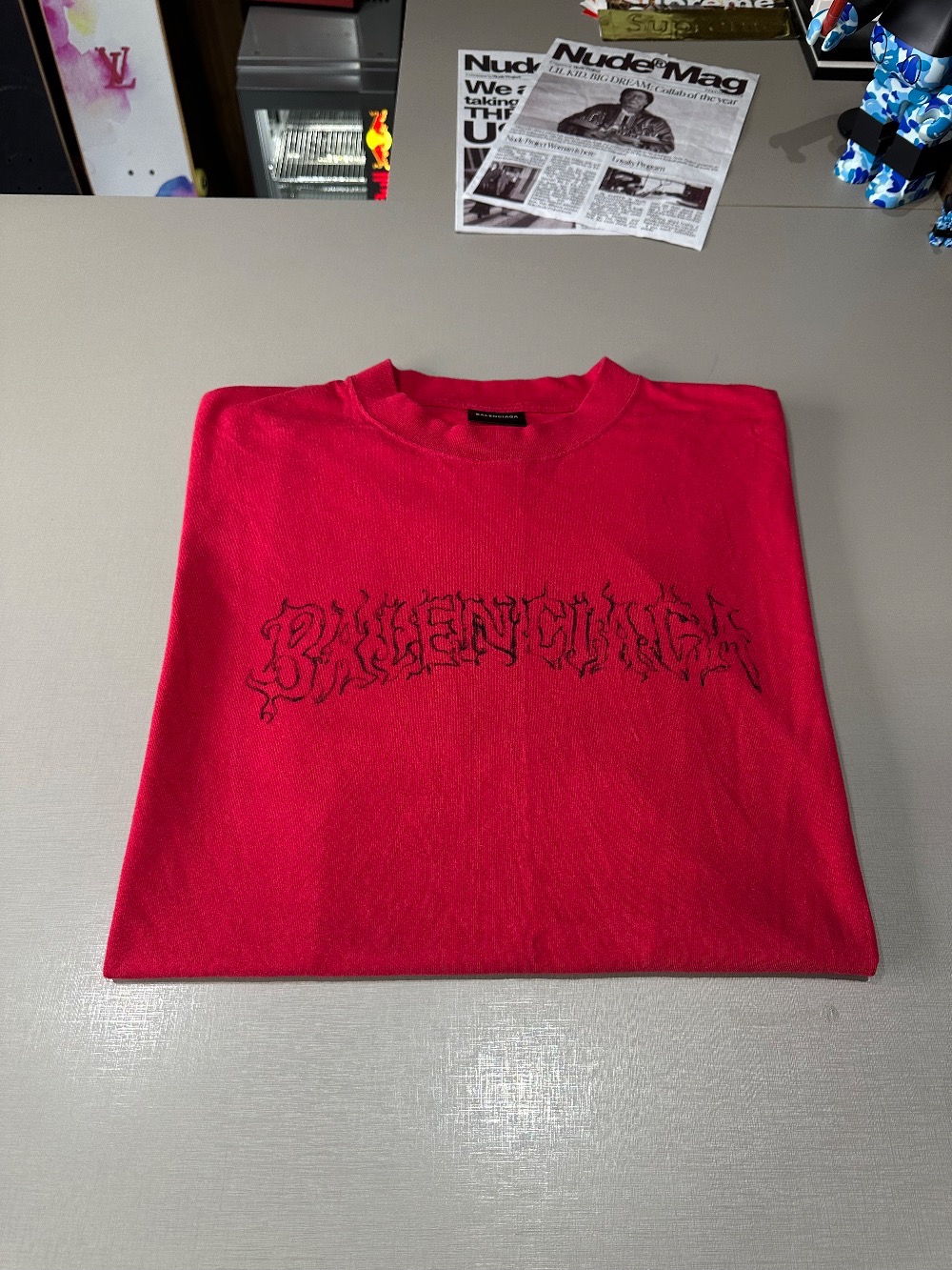 Camiseta Balenciaga Flame Red — P, Novo