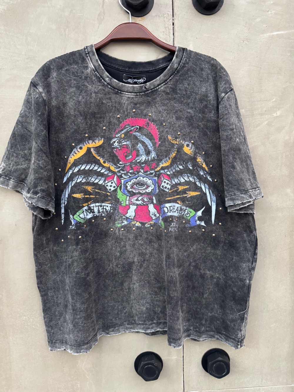 Matuê x Ed Hardy Camiseta Until Dreams Estonado — M / XG, Novo