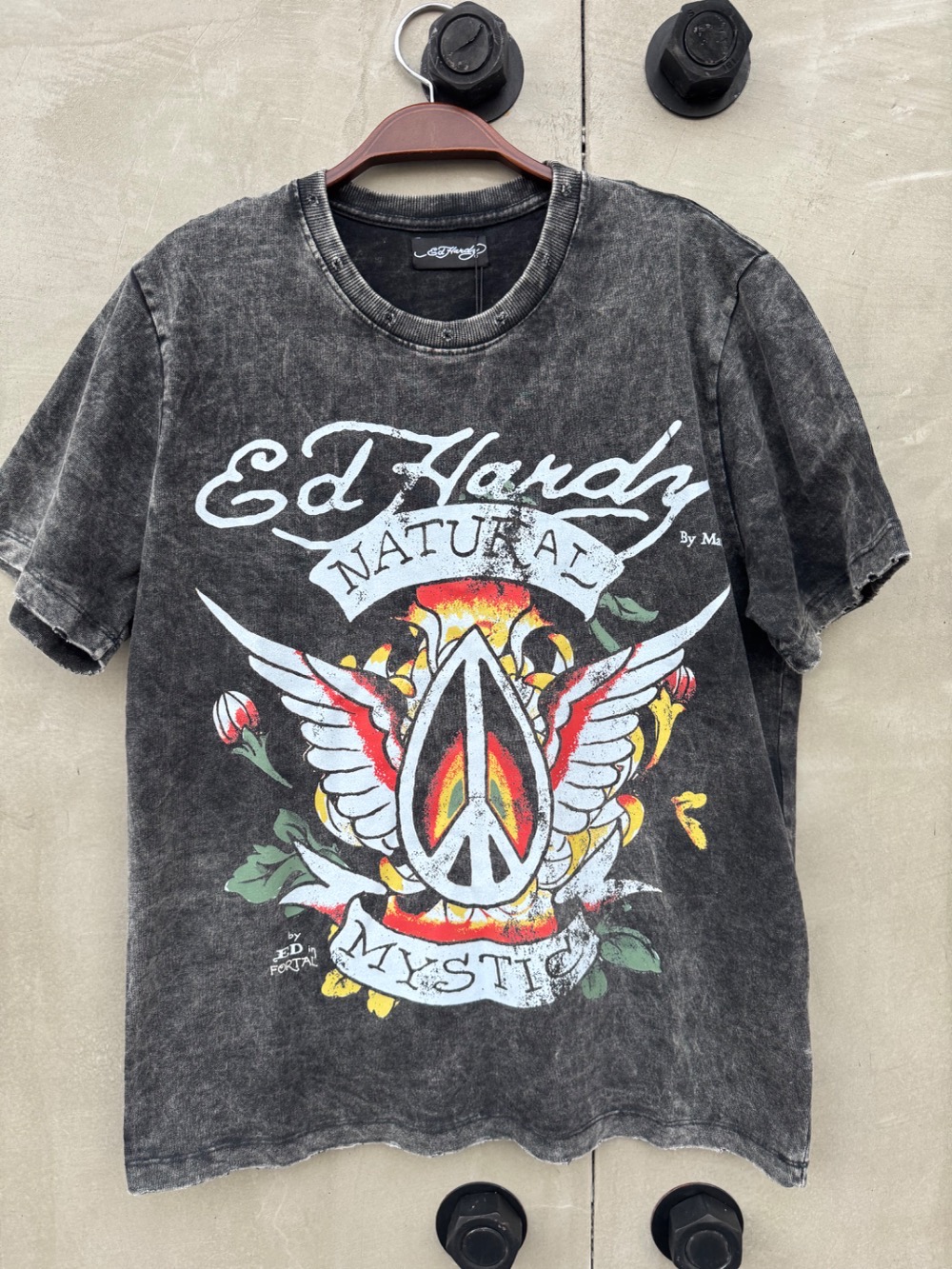 Matuê x Ed Hardy Camiseta Natural Mystic Estonado — P / M / G / XG, Novo