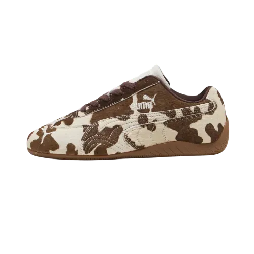 Puma Speedcat Cow Print Chocolate Brown Gum