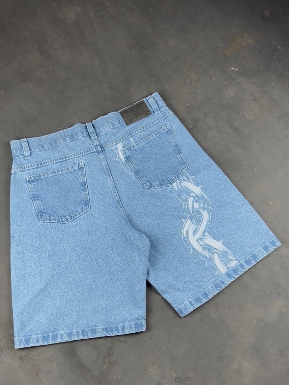 Work Jorts Light Blue On Me