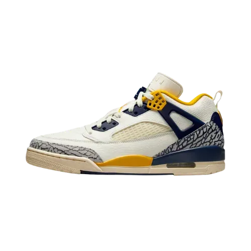 Air Jordan Spizike Low Sail Midnight Navy Coconut Milk University Gold
