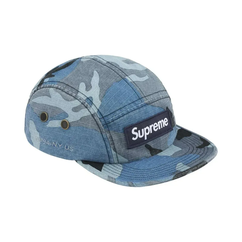 Boné Supreme Military Camp Blue Camo FW25-W18 - Droper