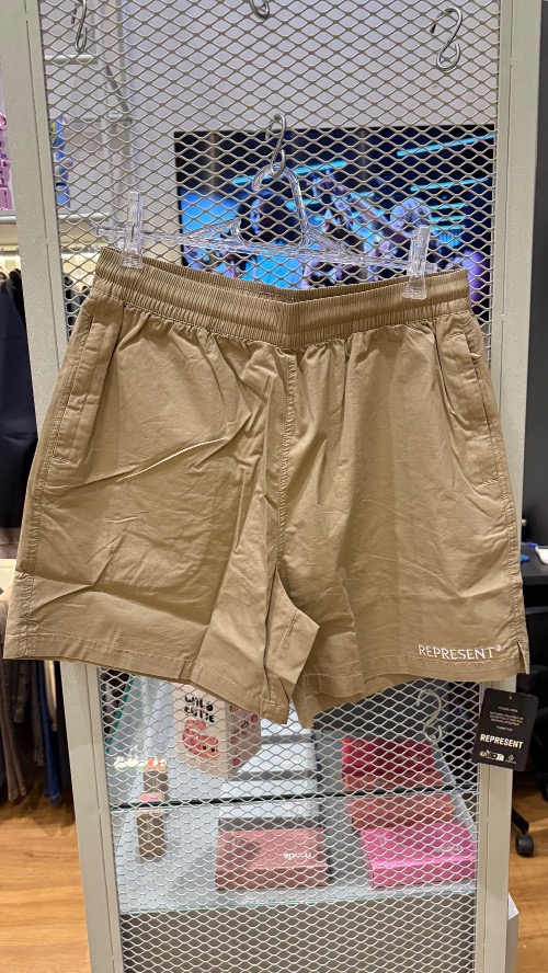Shorts Represent Washed Taupe Beige — G, Novo