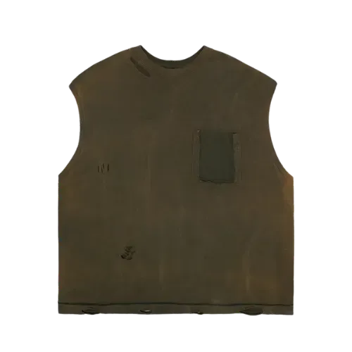 Camiseta Egho Studios Trashed Tank Top Olive Green