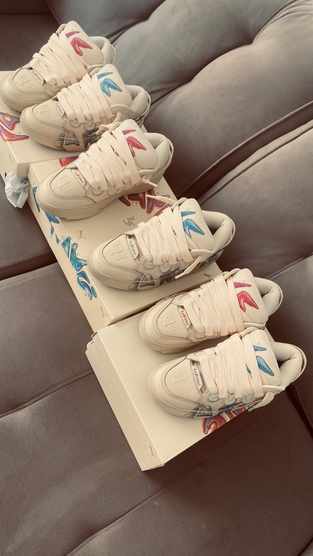 Lamelo Ball x Puma LaFrancé Airbrush Creamy Vanilla Desert Dust