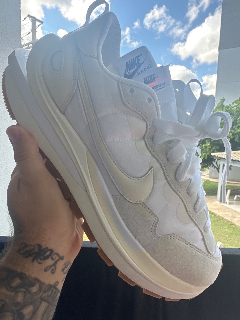 Sacai x Nike VaporWaffle White and Gum — 41, Novo