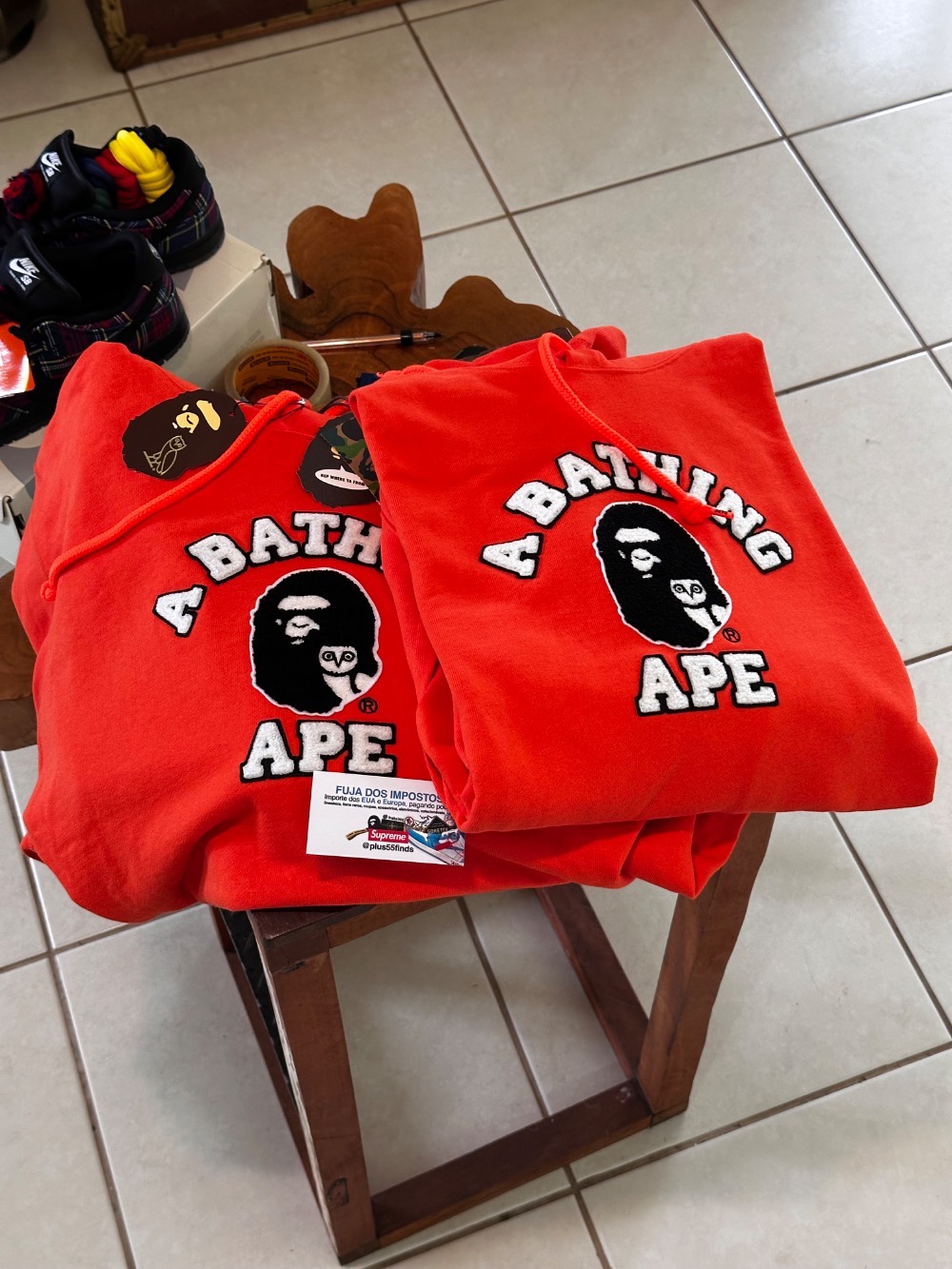 OVO x BAPE Moletom Pullover Orange — XXG, Novo