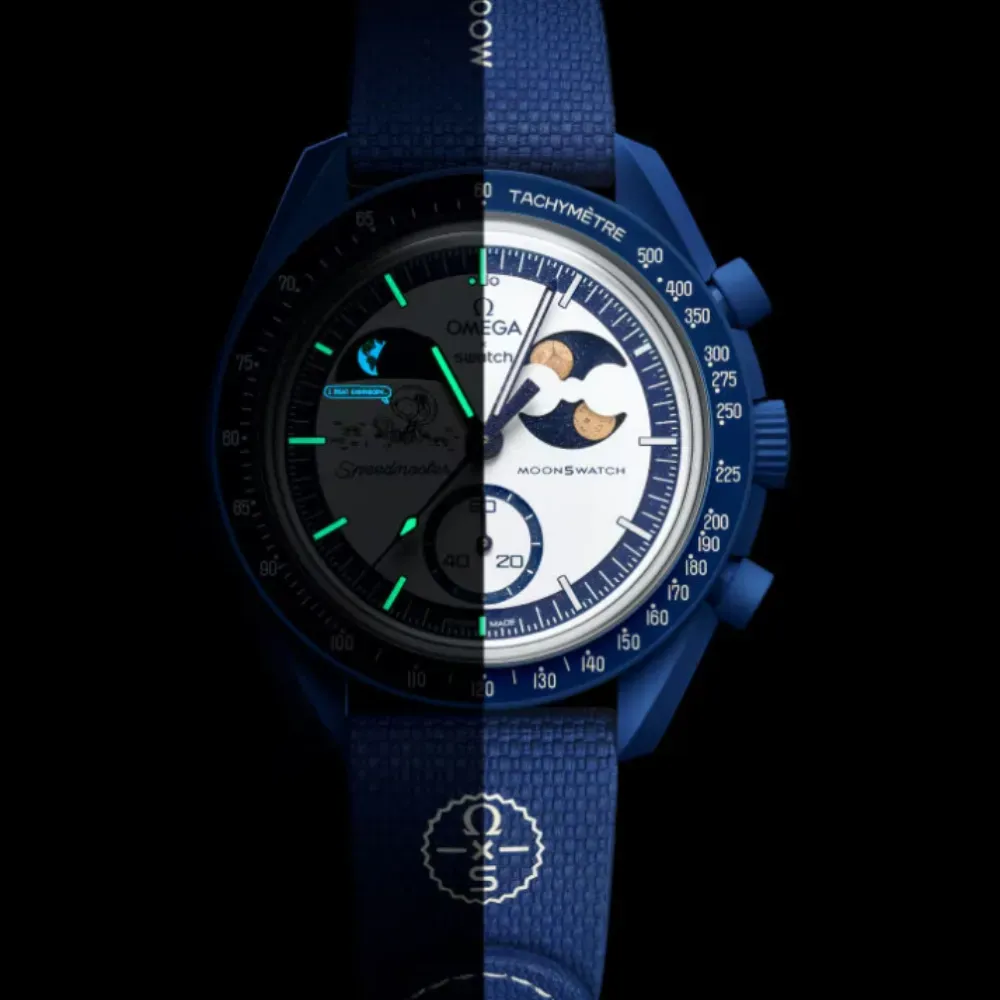 Swatch x Omega Bioceramic Moonswatch Snoopy - Droper