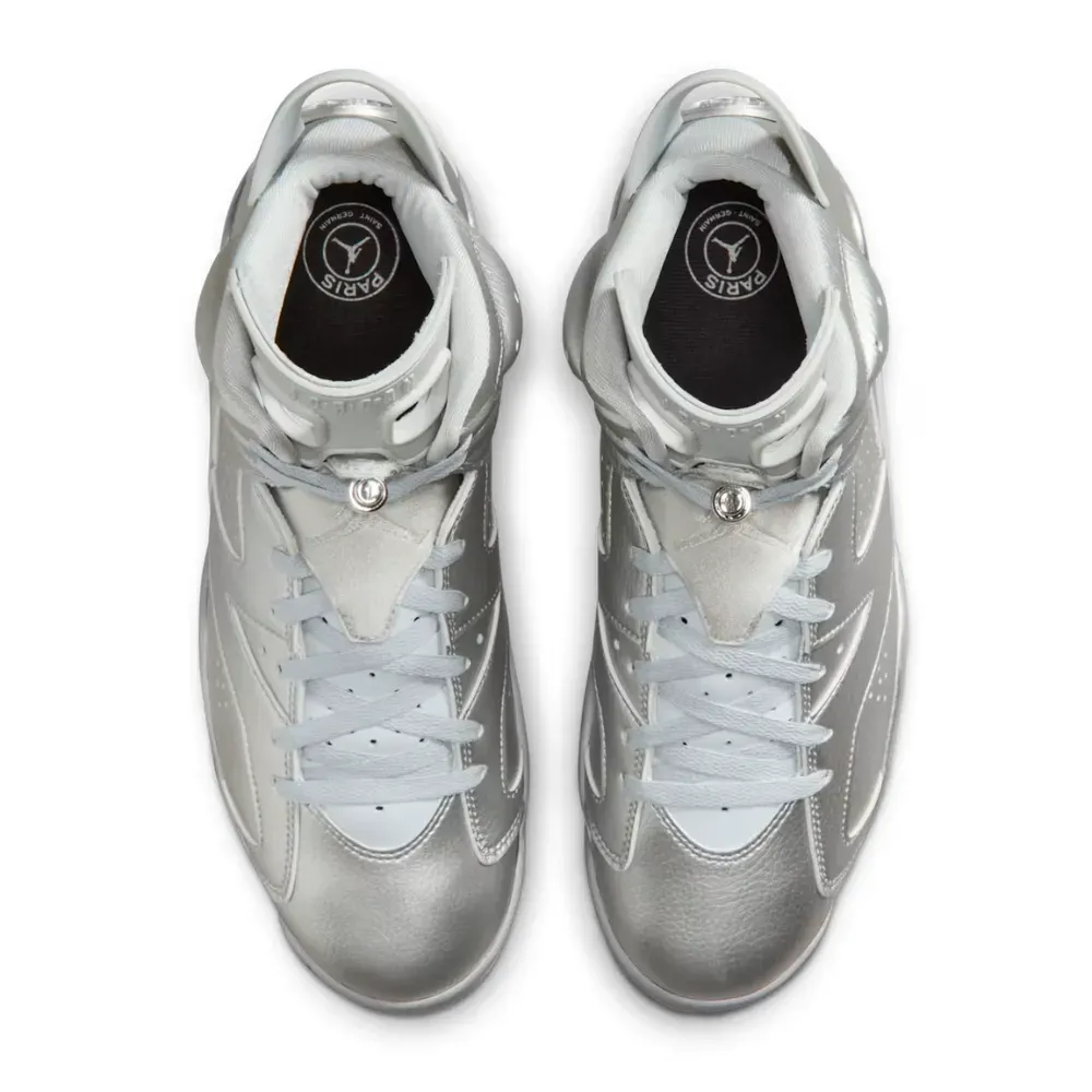 PSG x Air Jordan 6 Metallic Silver - Droper