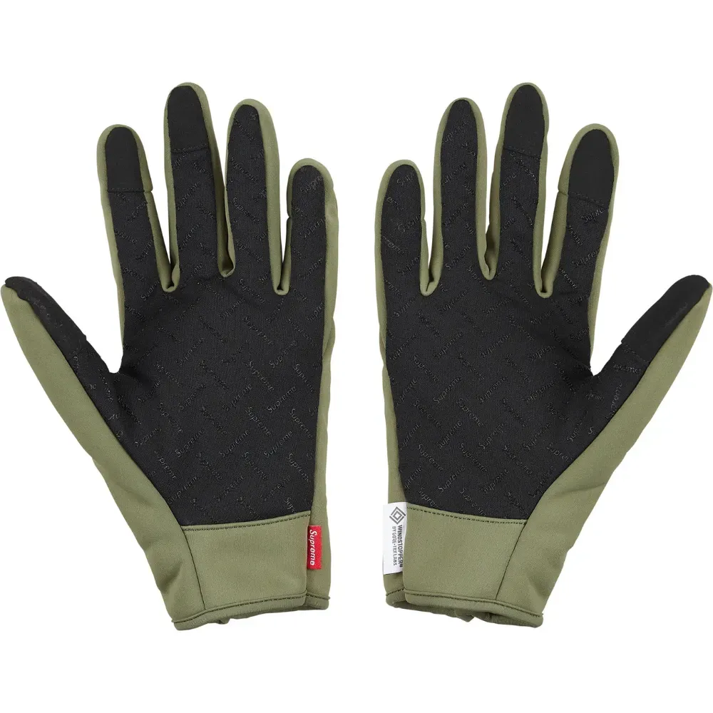 Windstopper x Supreme Luva Zip Olive FW25-W19 foto 2