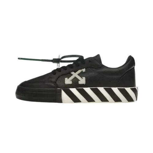 Off-White Low Vulcanized Leather Black White