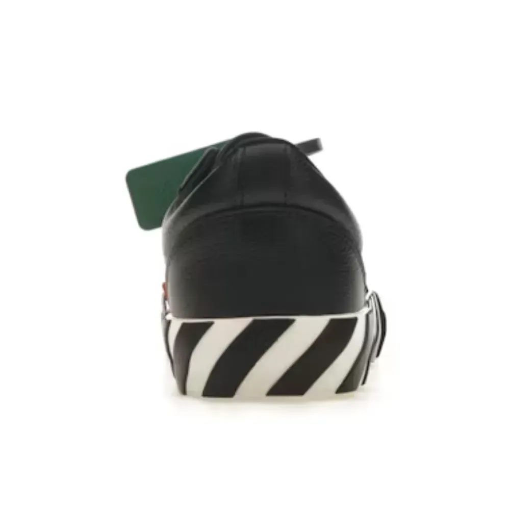 Off-White Low Vulcanized Leather Black White - Droper