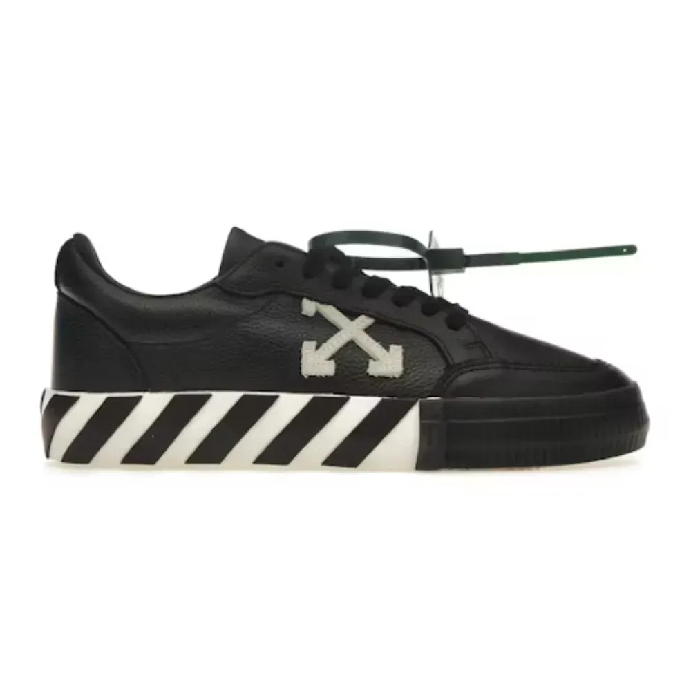 Off-White Low Vulcanized Leather Black White - Droper