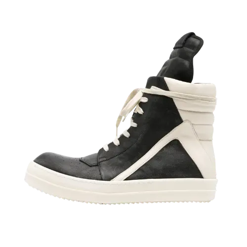 Rick Owens Lido Geobasket Black Off-White - Droper