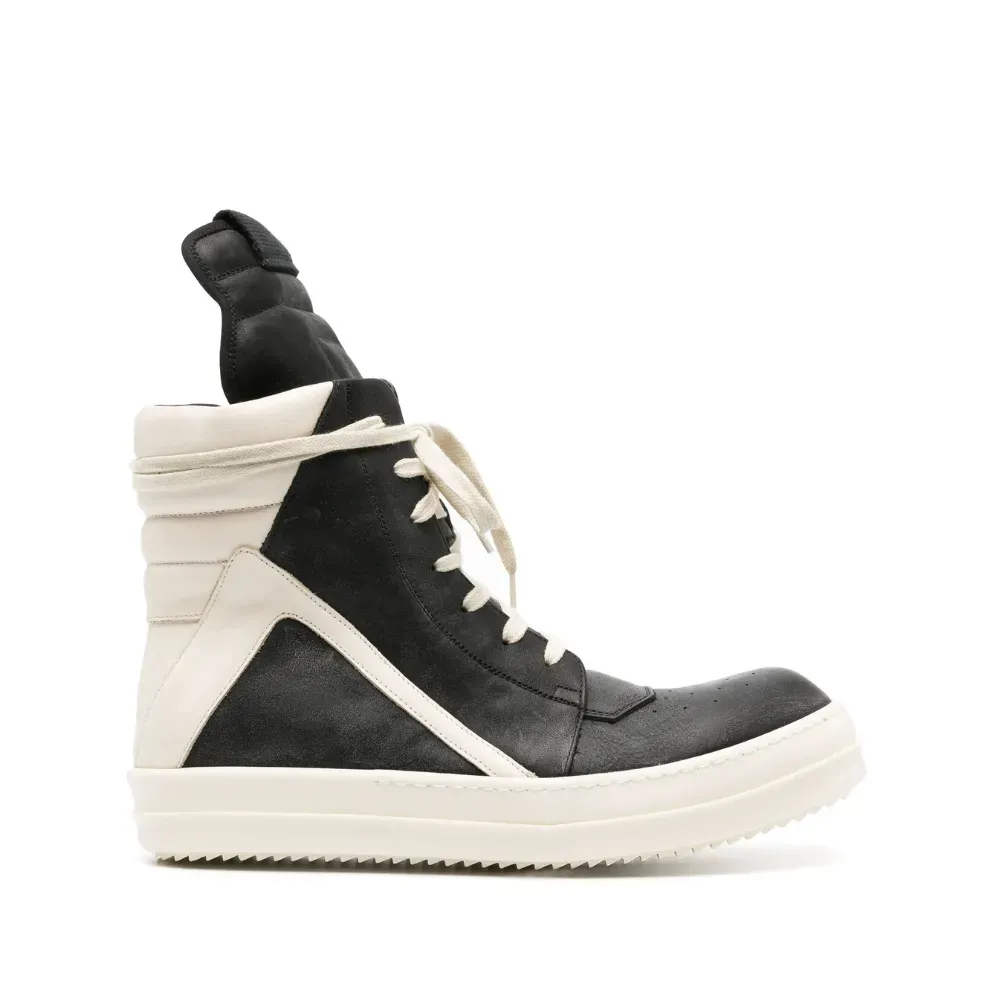 Rick Owens Lido Geobasket Black Off-White - Droper