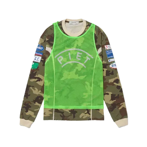 Camieta Piet Manga Longa Camo