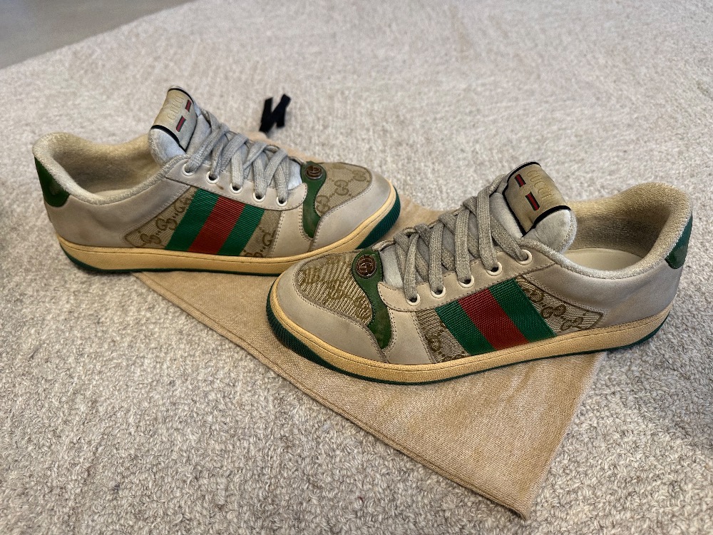 Gucci Basket Low White Demetra Green