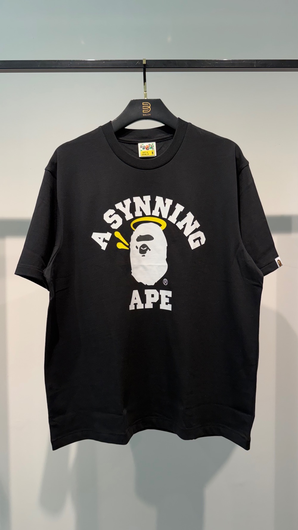 Spotify x Central Cee x BAPE Camiseta College Black — M, Novo