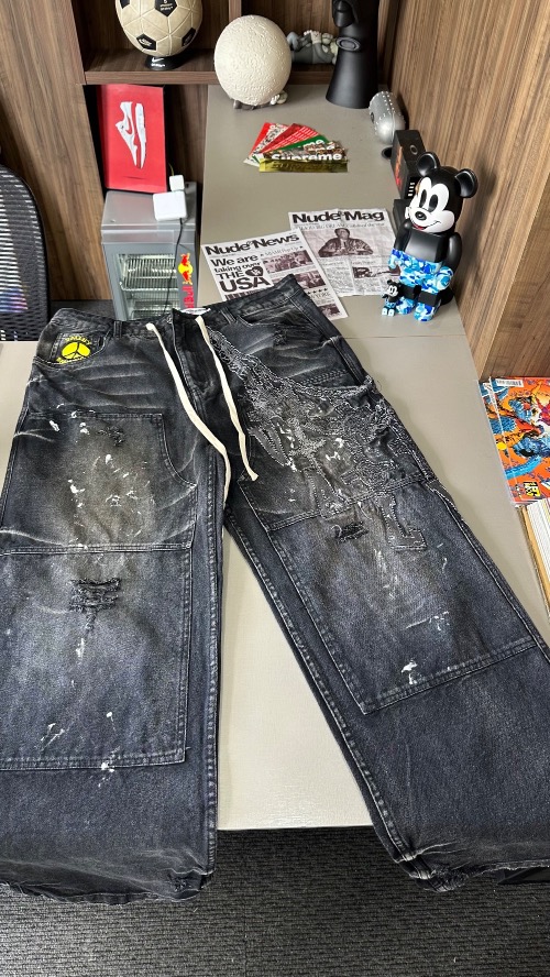 Calça Vale Lives Forever Chain Painters Asphalt — 44, Novo