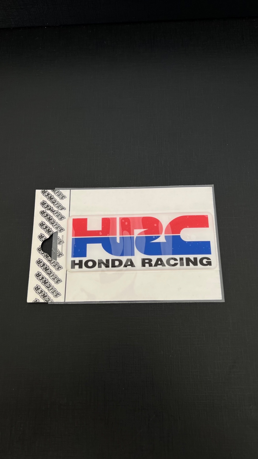 Adesivo em Alto-relevo Honda Decalques HRC Racing Corporation Red Blue
