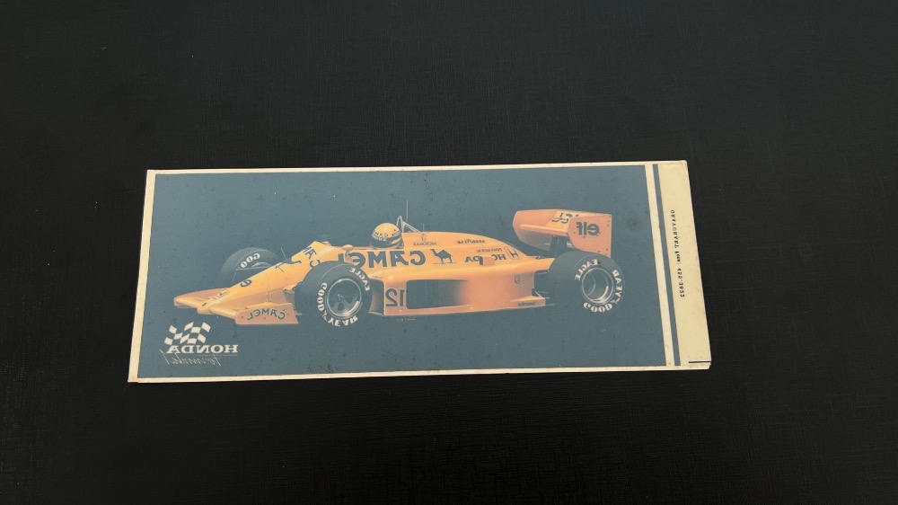 Adesivo InvertidoHonda F1 Ayrton Senna Lotus 87 1988