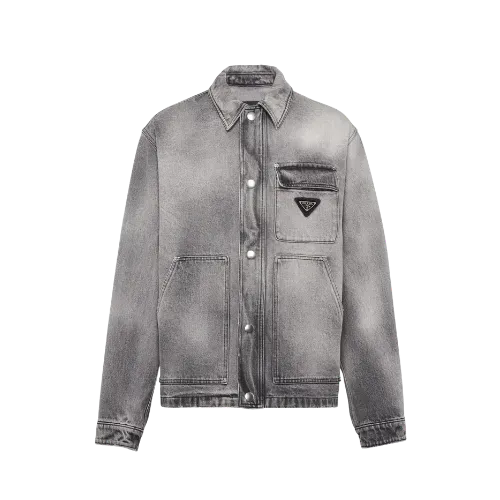 Jaqueta Prada Denim Blouson Grey - Droper