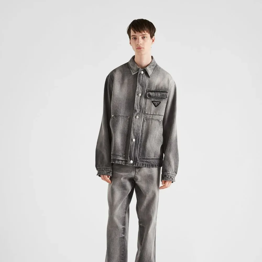 Jaqueta Prada Denim Blouson Grey - Droper
