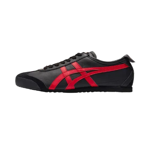 紅朱砂亀甲黒 Onitsuka Tiger Mexico 66 Black Classic Red - Droper