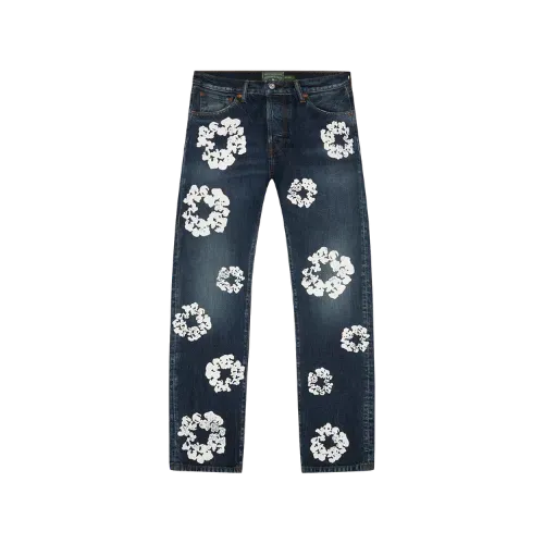 Calça Denim Tears Straight Cotton Wreath Dark Wash