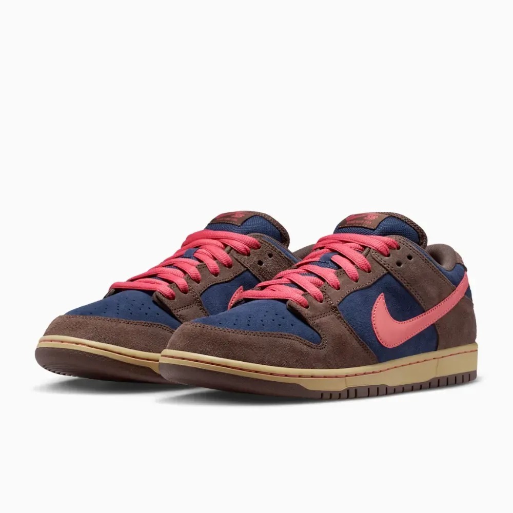 Nike Dunk Low Retro Khaki Team Red Pearl White — 43, Novo